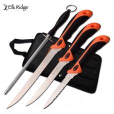 Elk Ridge Hi-Vis Fillet Knife Set Elk Ridge Hi-Vis Fillet Knife Set
