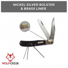 Wolf Creek 2 Blade Stockman Knife With Pick And Tweezers Wolf Creek 2 Blade Stockman Knife With Pick And Tweezers